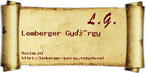 Lemberger György névjegykártya